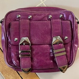 Rebecca Minkoff circular shoulder bag with silver hardware